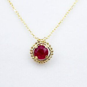 10K Yellow Gold Ruby 6x6mm (0.75ct) Pendant